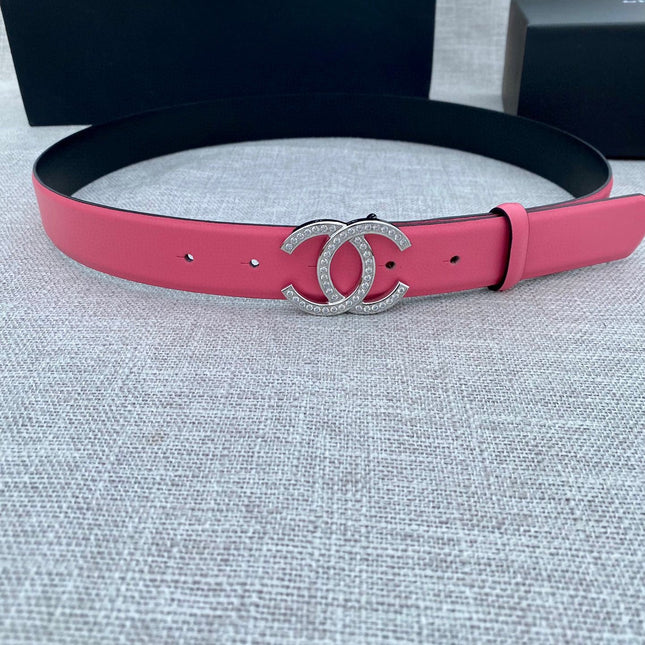 CHANEL 26S BELT 30 MM IN PINK CALFSKIN 661514
