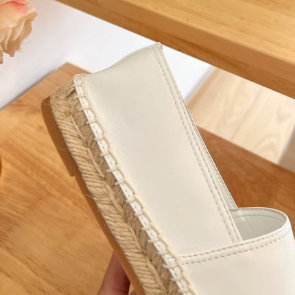 SL YVES LOGO SLIP ON WHITE CALFSKIN