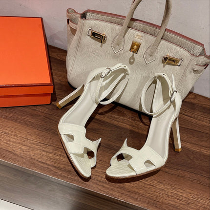 PREMIERE 115 SANDAL IN WHITE CALFSKIN