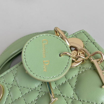 MICRO LADY 12 BAG IN LIGHT GREEN LAMBSKIN