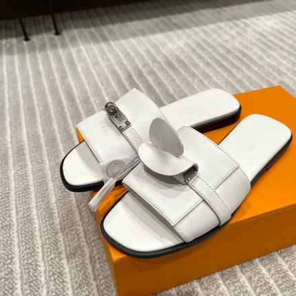 GABRIEL SANDAL WHITE CALFSKIN