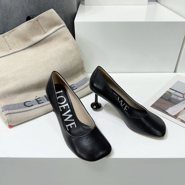 LW TOY PUMP 95 BLACK CALFSKIN