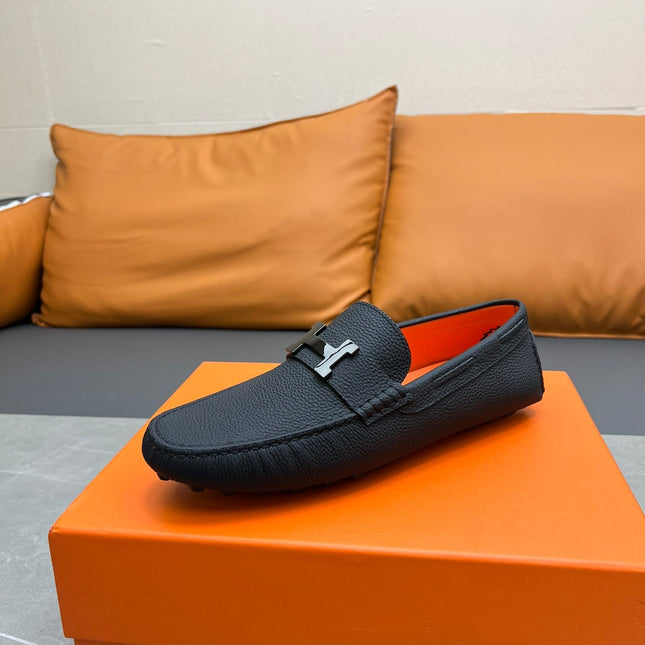 HM H-LOGO LOAFER BLACK CALFSKIN