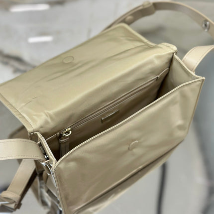 PRA CINI 23 MEDIUM BAG IN FLAX YELLOW RE-NYLON WITH STRAP