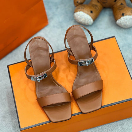 Glamour 75 Sandal Brown Leather