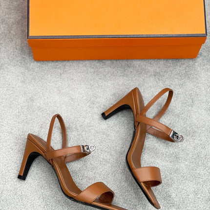 Glamour 75 Sandal Brown Leather