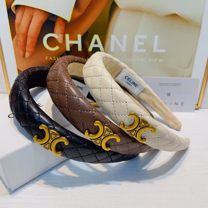 CHESTNUT BROWN LAMBSKIN HAIRBAND 925628