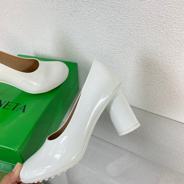 ATOMIC HIGH PUMP 9 CM IN WHITE CALFSKIN