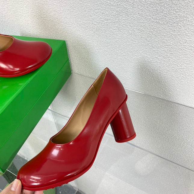 ATOMIC HIGH PUMP 9 CM IN RUBY RED CALFSKIN