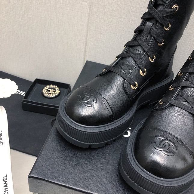 MARTIN SHORT BOOTS BLACK LAMBSKIN