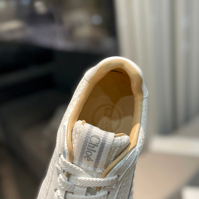 NAMA SNEAKER IN WHITE LAMBSKIN AND SUEDE