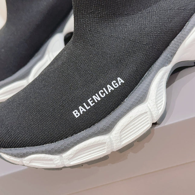 BALENCIAGA 25S SPEED TRAINER SNEAKERS 55 MM IN BLACK KNIT STYLE 3