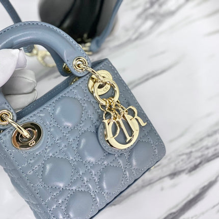 MICRO LADY 12 BAG IN BLUE SAPPHIRE LAMBSKIN