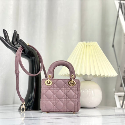 MICRO LADY 12 BAG IN LIGHT PURPLE LAMBSKIN