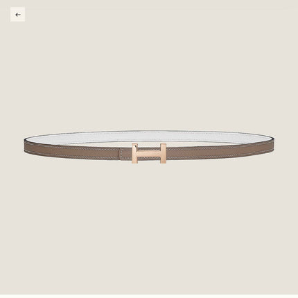 HM FOCUS BUCKLE & REVERSIBLE PEANUT BROWN AND WHITE LEATHER STRAP 13MM COPPER HARDWARE