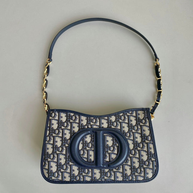 MINI HOBO 23 BAG IN BLUE OBLIQUE JACQUARD