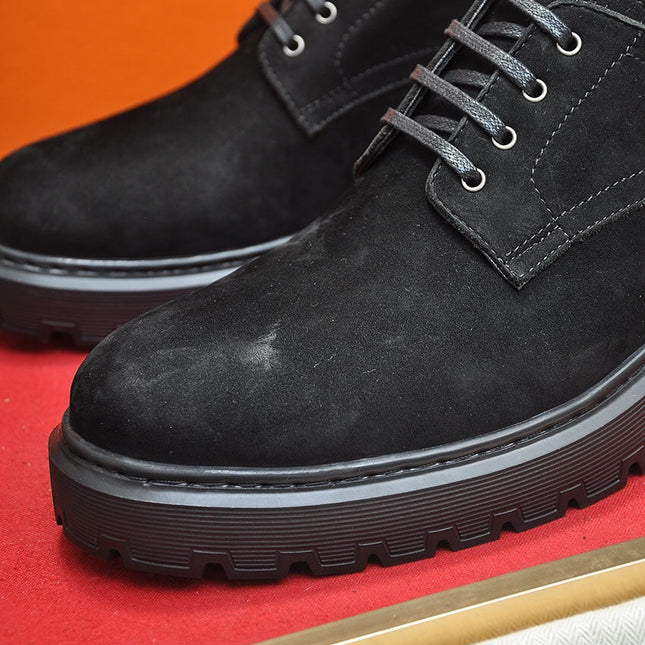 HM DANIEL TRAMPING SHOE BLACK SUEDE