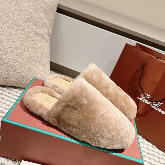 LP NATURAL WINTERCOZY WOOL ALMOND SLIPPERS