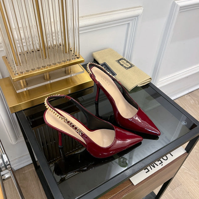 GG SIGNORIA SLINGBACK PUMP JAM LAMBSKIN