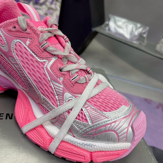 3XL SNEAKER IN PINK MIX SILVER MESH AND POLYURETHANE