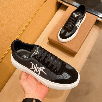 CD HOMME THICK-SOLE SNEAKERS BLACK JACQUARD