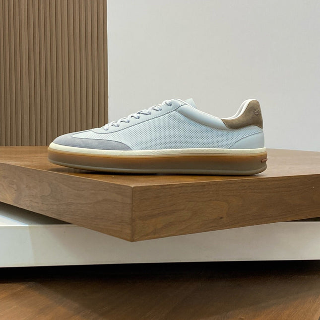 LP 360 TENNIS WALK SNEAKERS LIGHT GRAY MESH CALFSKIN