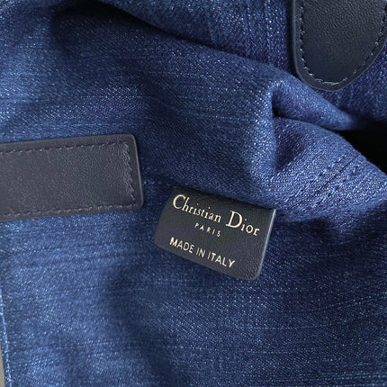 MEDIUM TOUJOURS 28 BLUE DENIM OBLIQUE JACQUARD