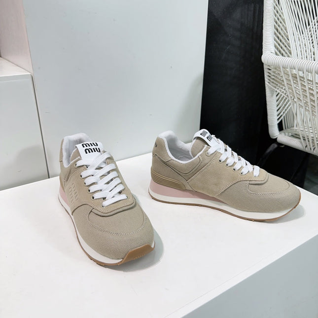 Teak And Light Brown Sneakers Canvas