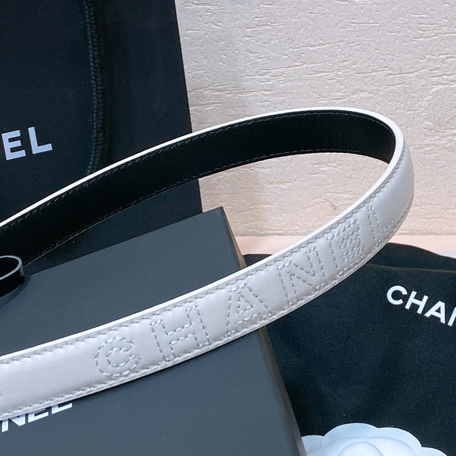 CHANEL 26S BELT 20 MM IN WHITE CALFSKIN 655204