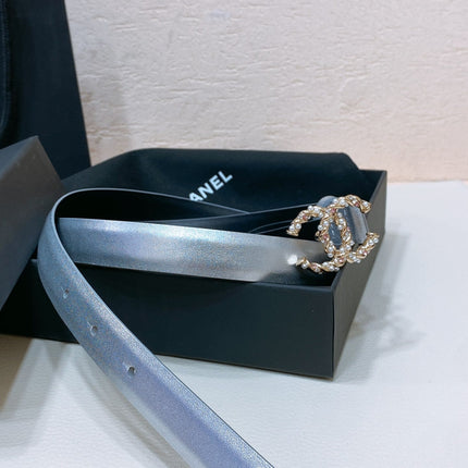 CHANEL 26S BELT 20 MM IN SILVER CALFSKIN 655209