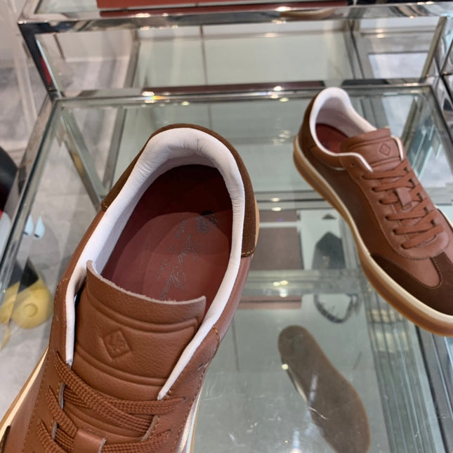 LP TENNIS WALK SNEAKERS BROWN AND CHOCOLATE CALFSKIN