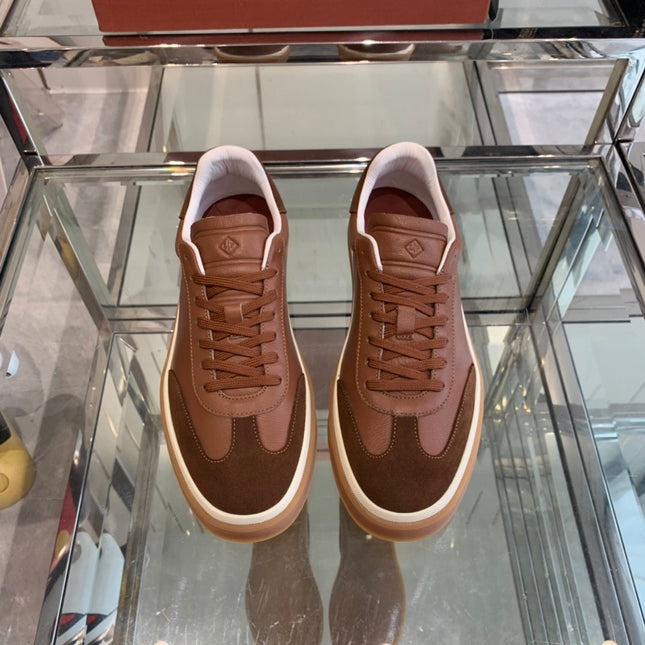 LP TENNIS WALK SNEAKERS BROWN AND CHOCOLATE CALFSKIN