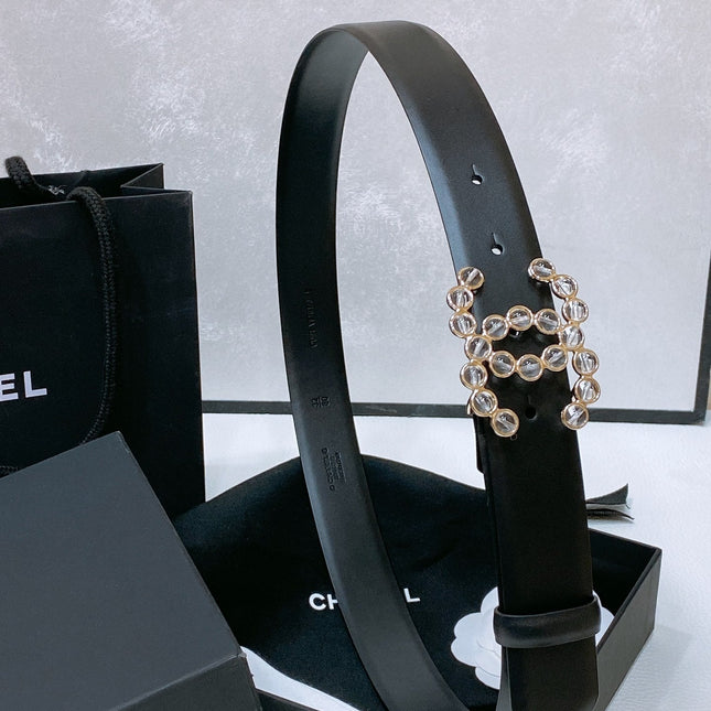 CHANEL 26S BELT 30 MM IN BLACK CALFSKIN 670907