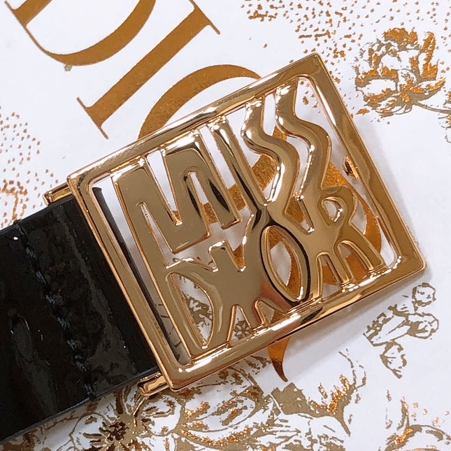 DIOR 26S BELT 25 MM IN BLACK CALFSKIN 655085