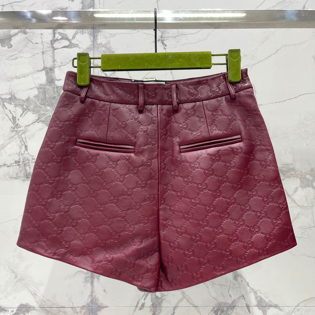 GUCCI 26S LEATHER SHORTS 595
