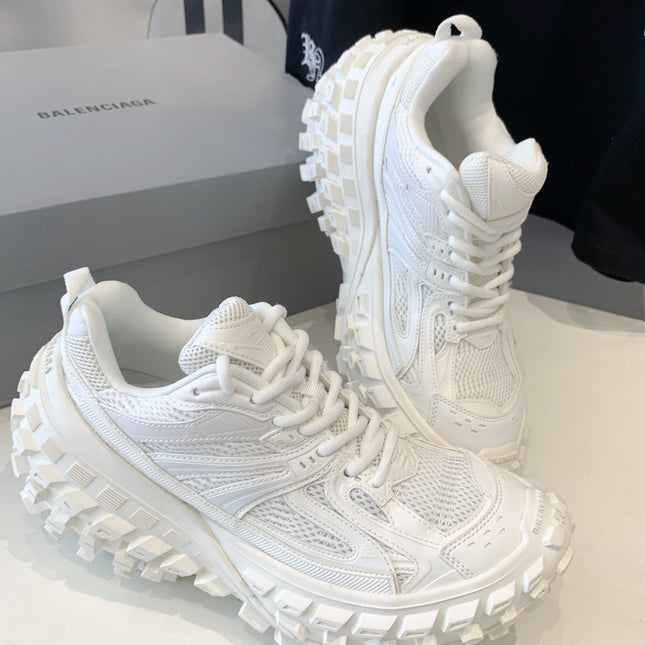 CHUNKY SNEAKERS IN WHITE POLYURETHANE, POLYESTER AND NYLON
