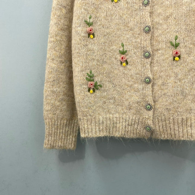 CHANEL 26S EMBROIDERED KNIT CARDIGAN 1707