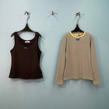 MIUMIU 26S TANK TOP AND T-SHIRT SET 1575