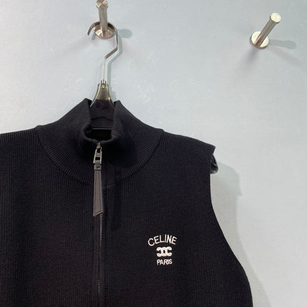 CELINE 26S ZIP-UP KNIT VEST 664