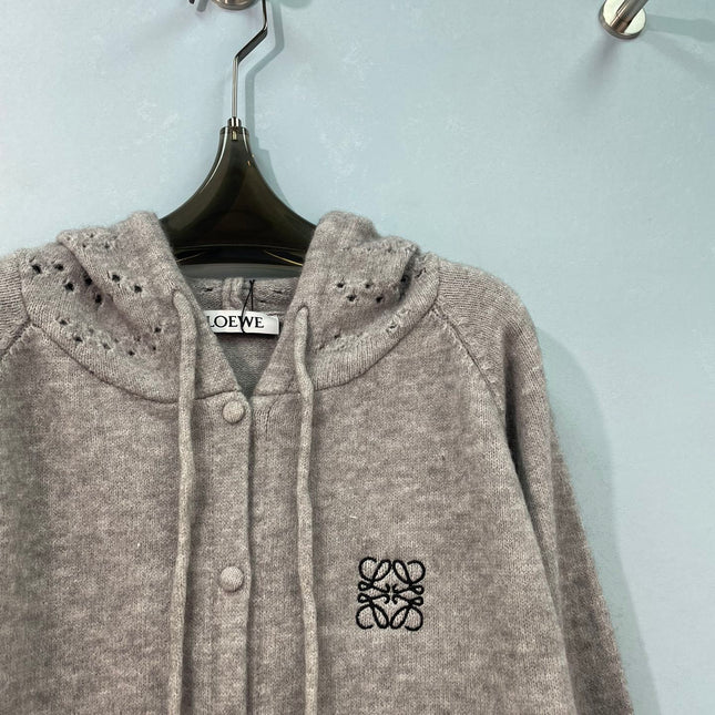 LOEWE 26S HOODED KNIT CARDIGAN 706
