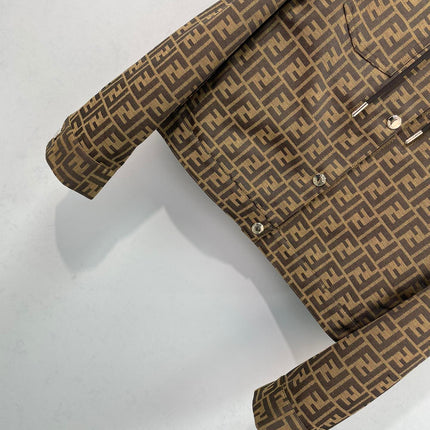 FENDI 26S CROPPED HOODED KNIT JACKET 509