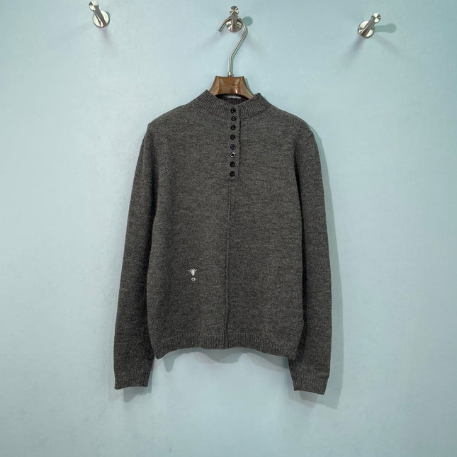 DIOR 26S BUTTON MOCK-NECK KNIT SWEATER 1617