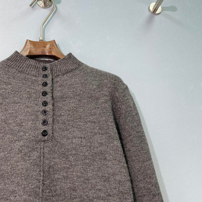 DIOR 26S BUTTON MOCK-NECK KNIT SWEATER 1617