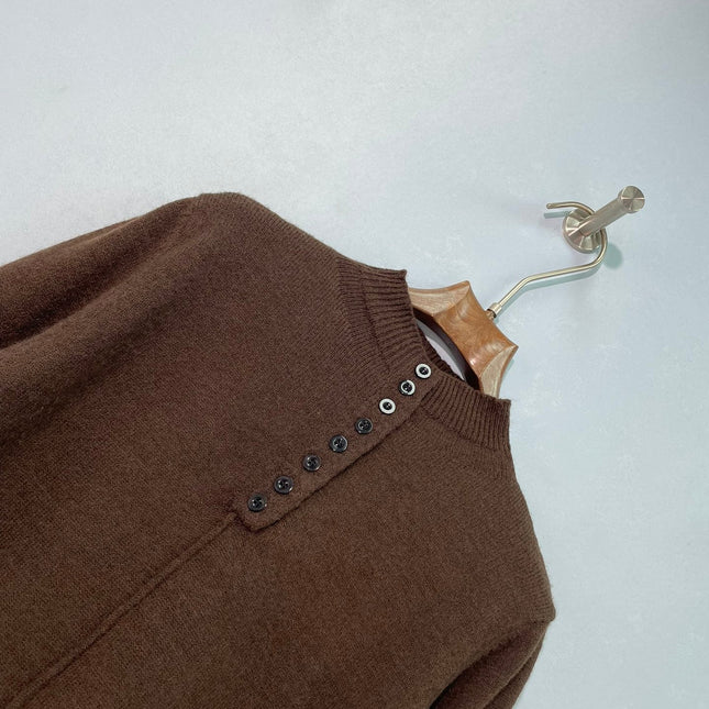 DIOR 26S BUTTON MOCK-NECK KNIT SWEATER 1616