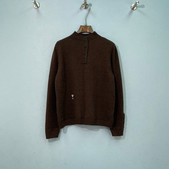 DIOR 26S BUTTON MOCK-NECK KNIT SWEATER 1616