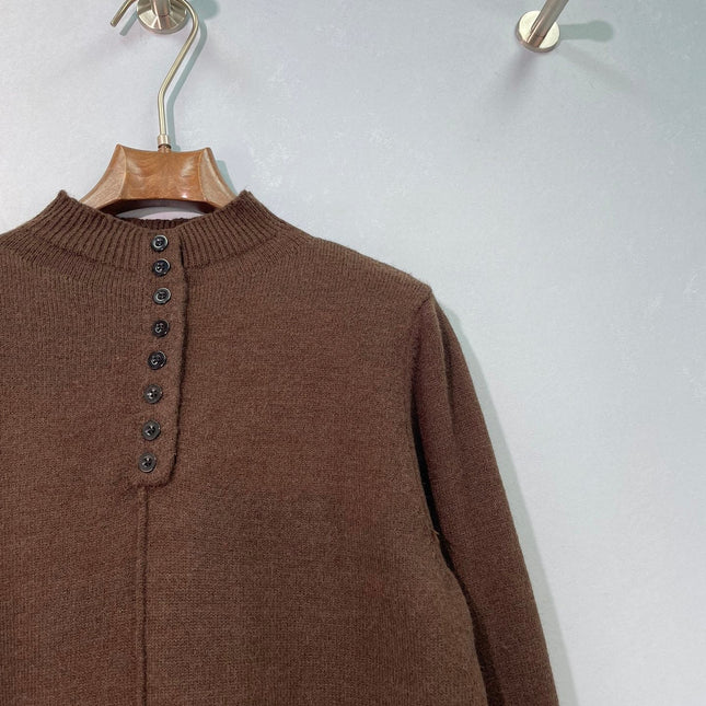 DIOR 26S BUTTON MOCK-NECK KNIT SWEATER 1616