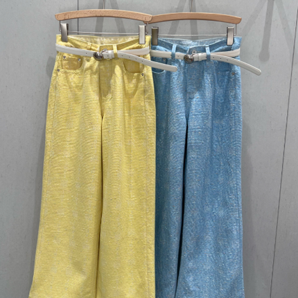 Loewe 25 Pattern With Belt Jeans Cotton