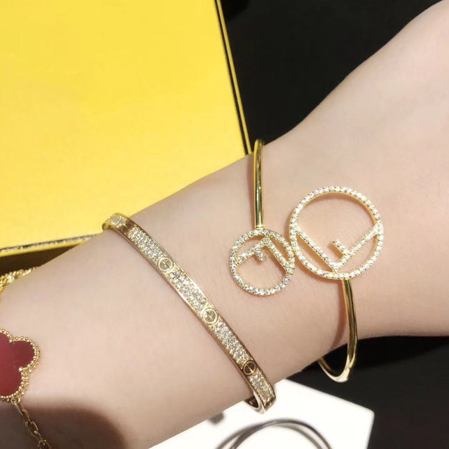 DOUBLE F GOLD DIAMOND BRACELET