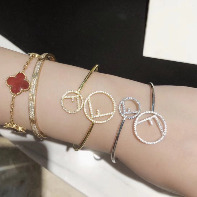 DOUBLE F GOLD DIAMOND BRACELET