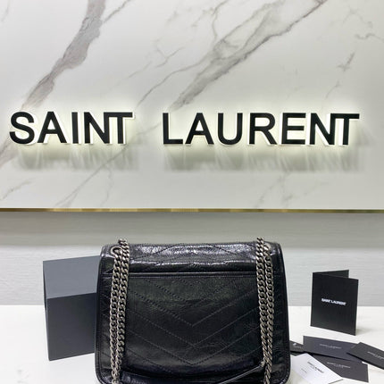 MEDIUM NIKI 28 IN BLACK CALFSKIN CHAIN BAG High-end